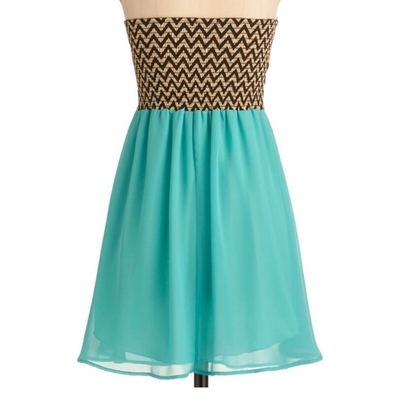 Modcloth Chevron top of the world dress large - Picture 5 of 7